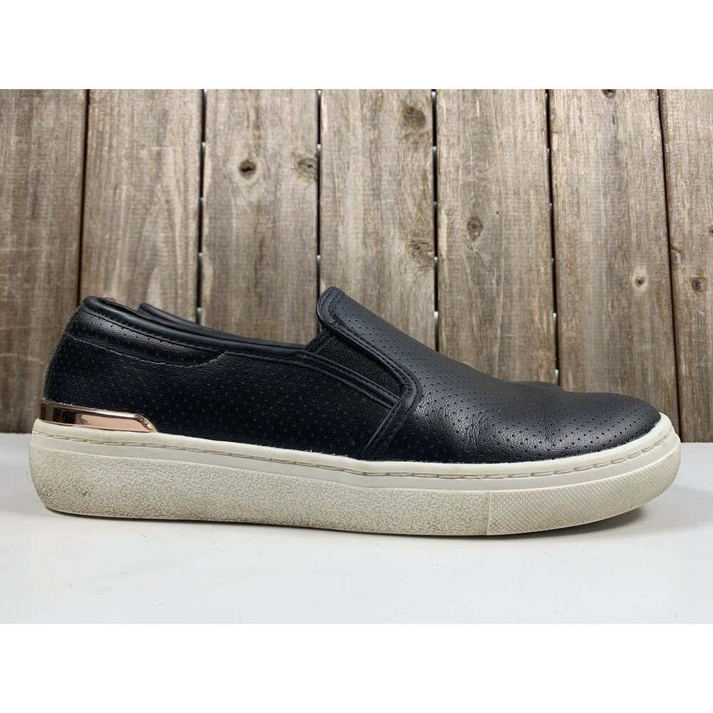 SKECHERS Concept 3 Feel The Vibe Slip-on Sneaker Womens size 8 Black Rose Gold